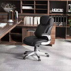 Sedia da ufficio direzionale ergonomica in pelle PU con braccioli pieghevoli