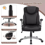 Sedia da ufficio direzionale ergonomica in pelle PU con braccioli pieghevoli