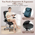 Sedia da ufficio direzionale ergonomica in pelle PU con braccioli pieghevoli