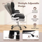 Sedia da ufficio direzionale ergonomica in pelle PU con braccioli pieghevoli