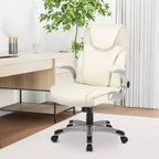 Sedia da ufficio direzionale ergonomica in pelle PU con braccioli pieghevoli