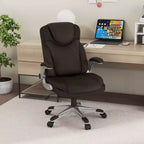 Sedia da ufficio direzionale ergonomica in pelle PU con braccioli pieghevoli