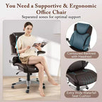 Sedia da ufficio direzionale ergonomica in pelle PU con braccioli pieghevoli