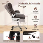 Sedia da ufficio direzionale ergonomica in pelle PU con braccioli pieghevoli