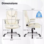 Sedia da ufficio direzionale ergonomica in pelle PU con braccioli pieghevoli