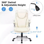 Sedia da ufficio direzionale ergonomica in pelle PU con braccioli pieghevoli