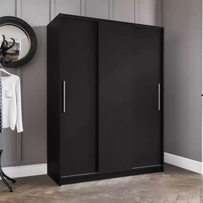 3 Sliding Doors Bedroom Clothing Armoire Wardrobe with Drawers & Shelves